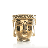 Metallic Gold Buddha in Redwood