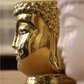 Metallic Gold Buddha in Palo Santo